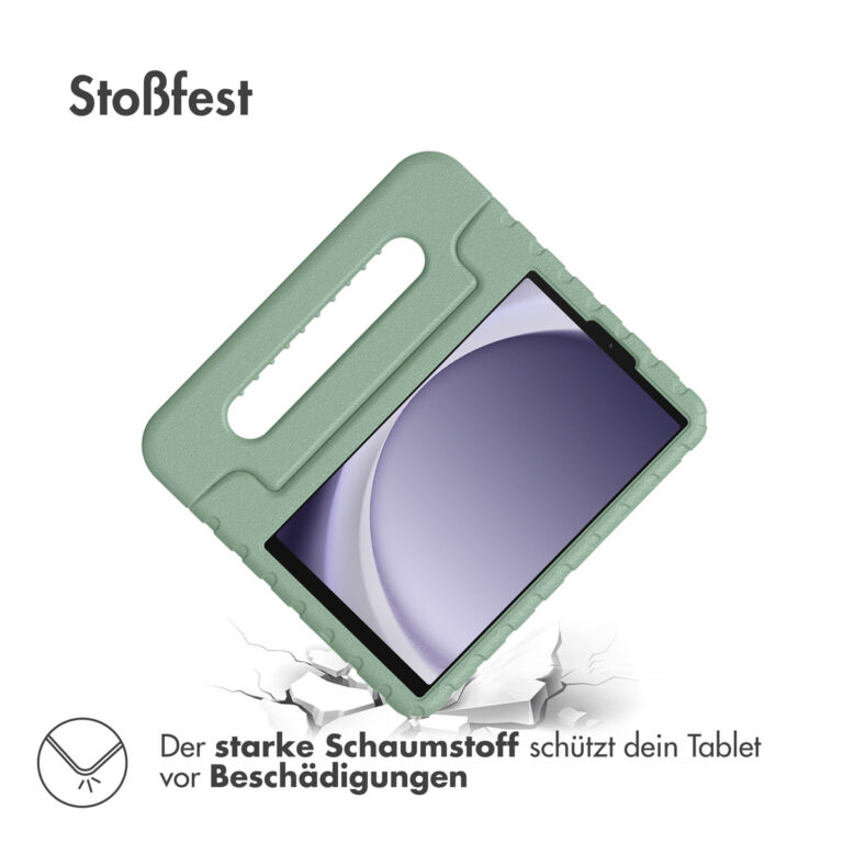 Accezz Kidsproof Backcover met handvat Samsung Galaxy Tab A9 8.7 inch - Olijfgroen - Afbeelding 10