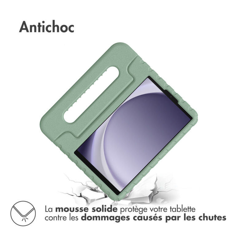 Accezz Kidsproof Backcover met handvat Samsung Galaxy Tab A9 8.7 inch - Olijfgroen - Afbeelding 6