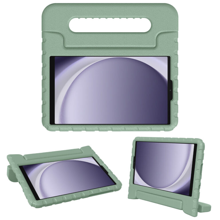 Accezz Kidsproof Backcover met handvat Samsung Galaxy Tab A9 8.7 inch - Olijfgroen - Afbeelding 5