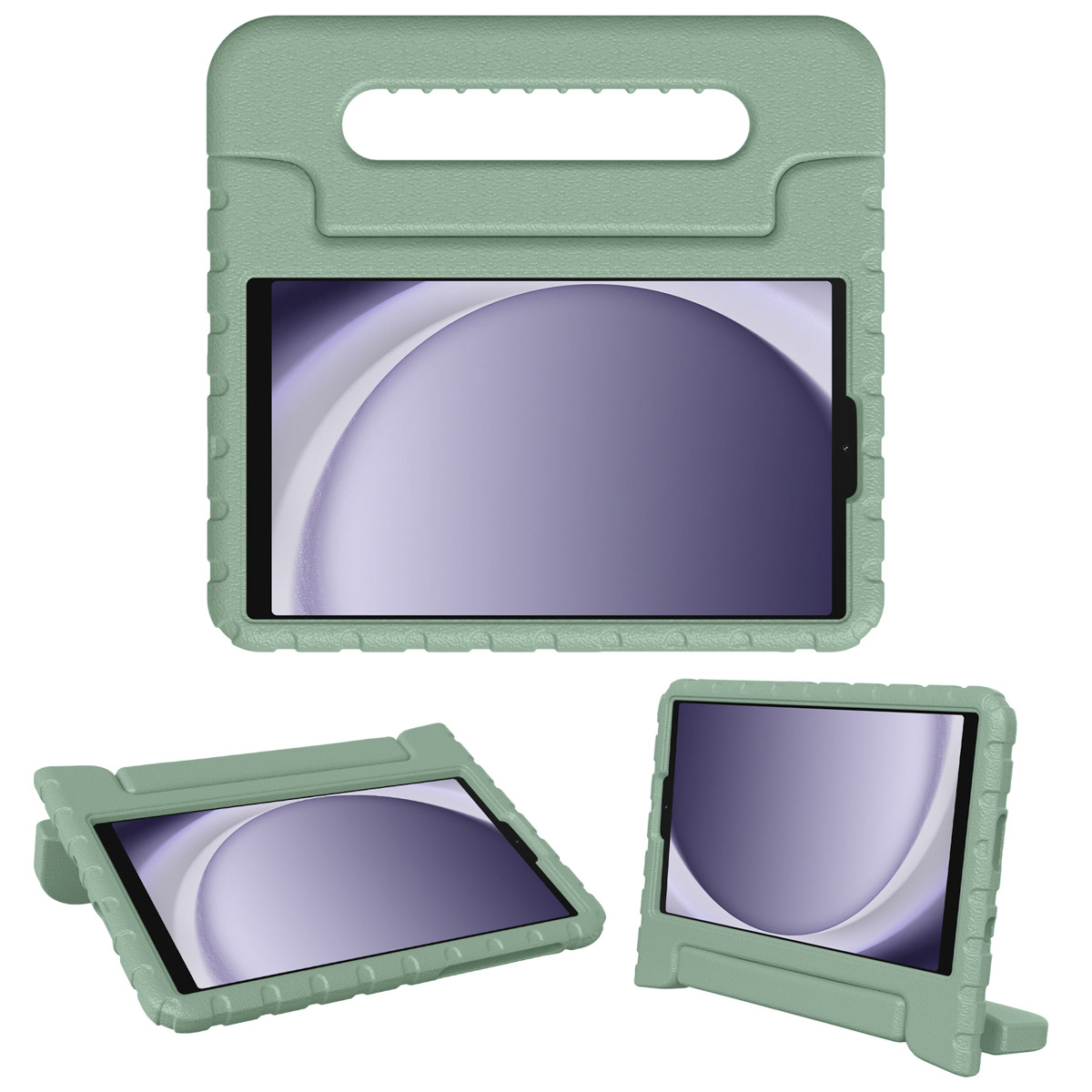 Accezz Kidsproof Backcover met handvat Samsung Galaxy Tab A11 / A9 8.7 inch - Olive Green - Afbeelding 3