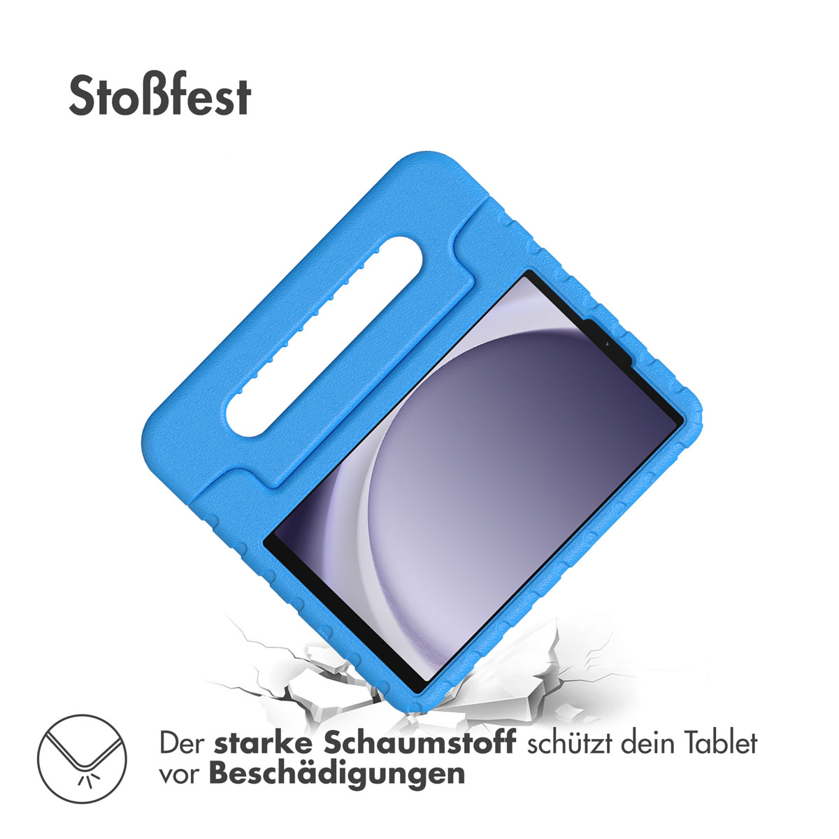 Accezz Kidsproof Backcover met handvat Samsung Galaxy Tab A11 / A9 8.7 inch - Blauw - Afbeelding 4
