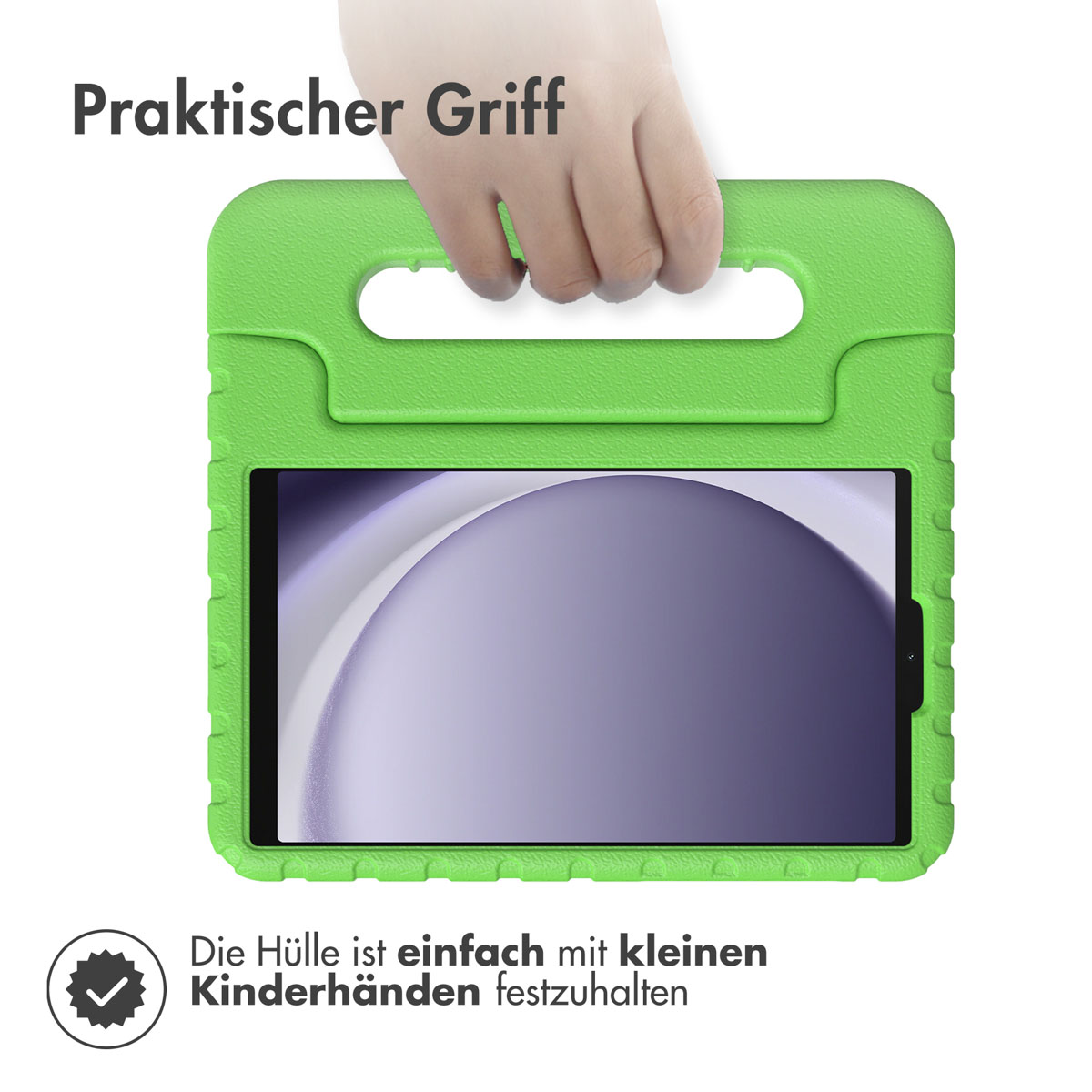 Accezz Kidsproof Backcover met handvat Samsung Galaxy Tab A11 / A9 8.7 inch - Groen - Afbeelding 7