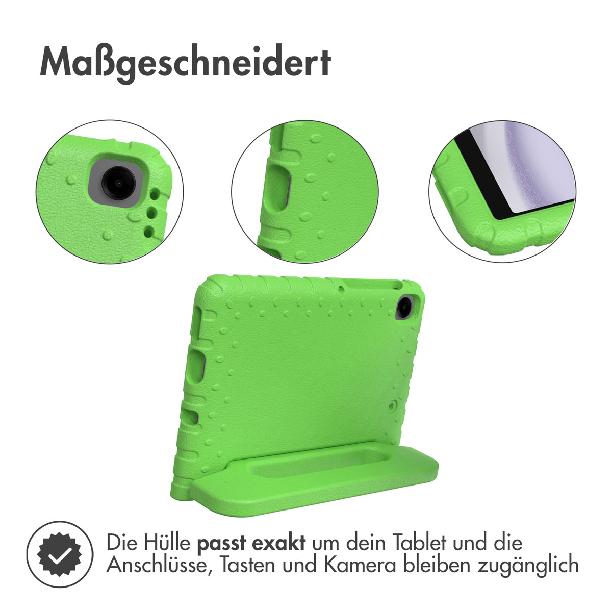 Accezz Kidsproof Backcover met handvat Samsung Galaxy Tab A11 / A9 8.7 inch - Groen - Afbeelding 10