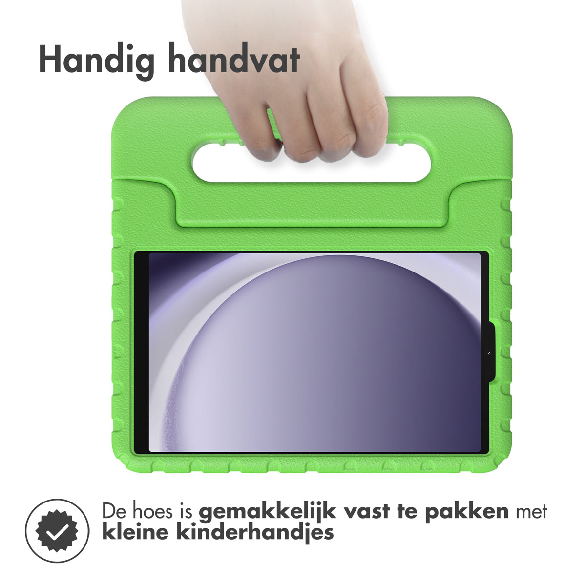 Accezz Kidsproof Backcover met handvat Samsung Galaxy Tab A11 / A9 8.7 inch - Groen - Afbeelding 9