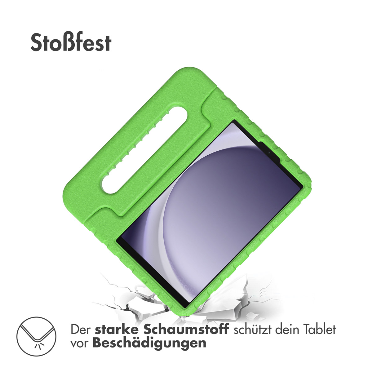 Accezz Kidsproof Backcover met handvat Samsung Galaxy Tab A11 / A9 8.7 inch - Groen - Afbeelding 10