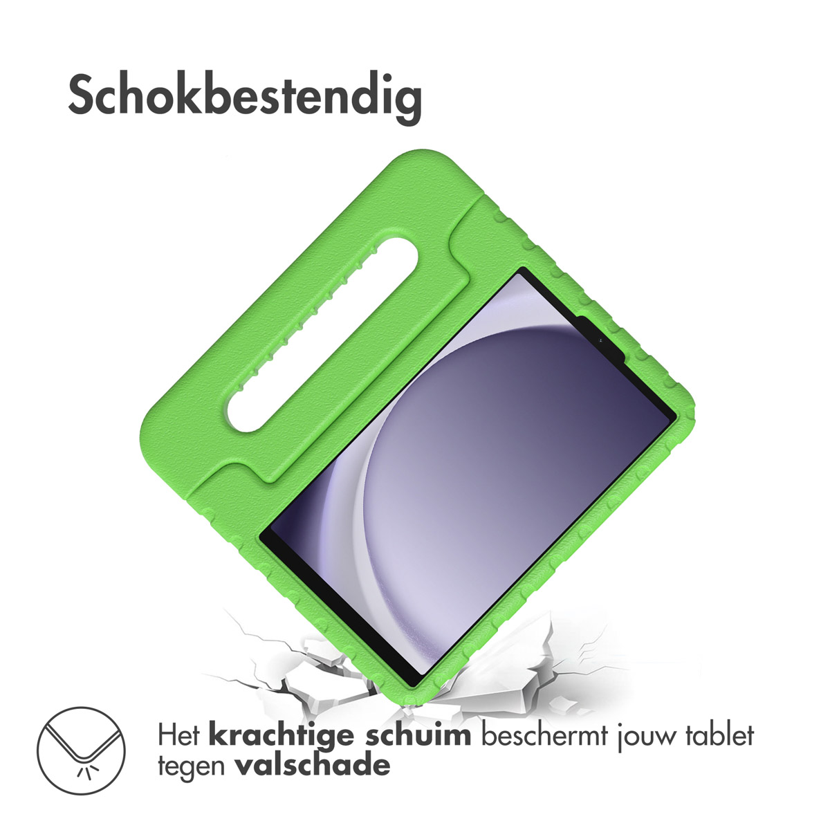 Accezz Kidsproof Backcover met handvat Samsung Galaxy Tab A11 / A9 8.7 inch - Groen - Afbeelding 6