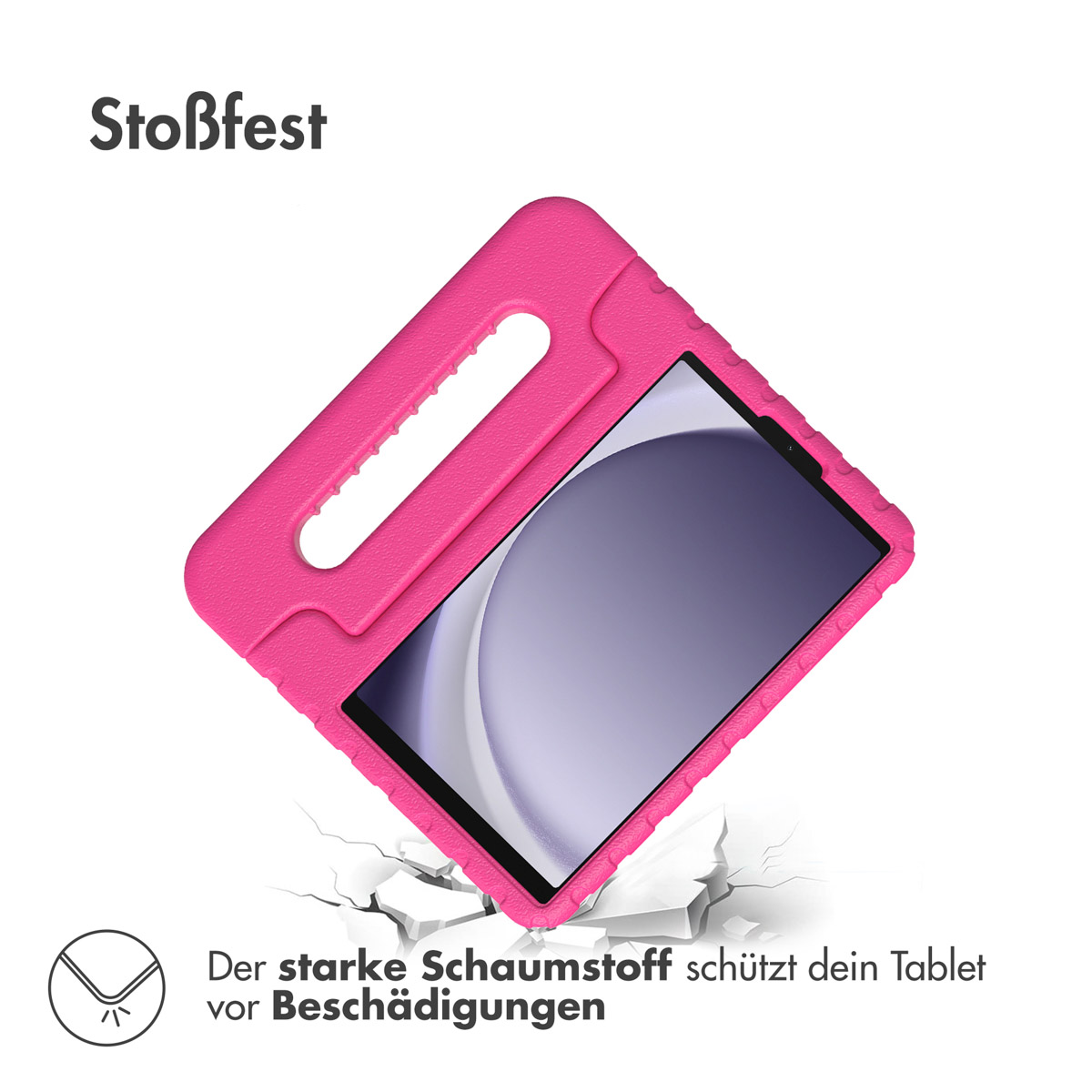 Accezz Kidsproof Backcover met handvat Samsung Galaxy Tab A11 / A9 8.7 inch - Roze - Afbeelding 4