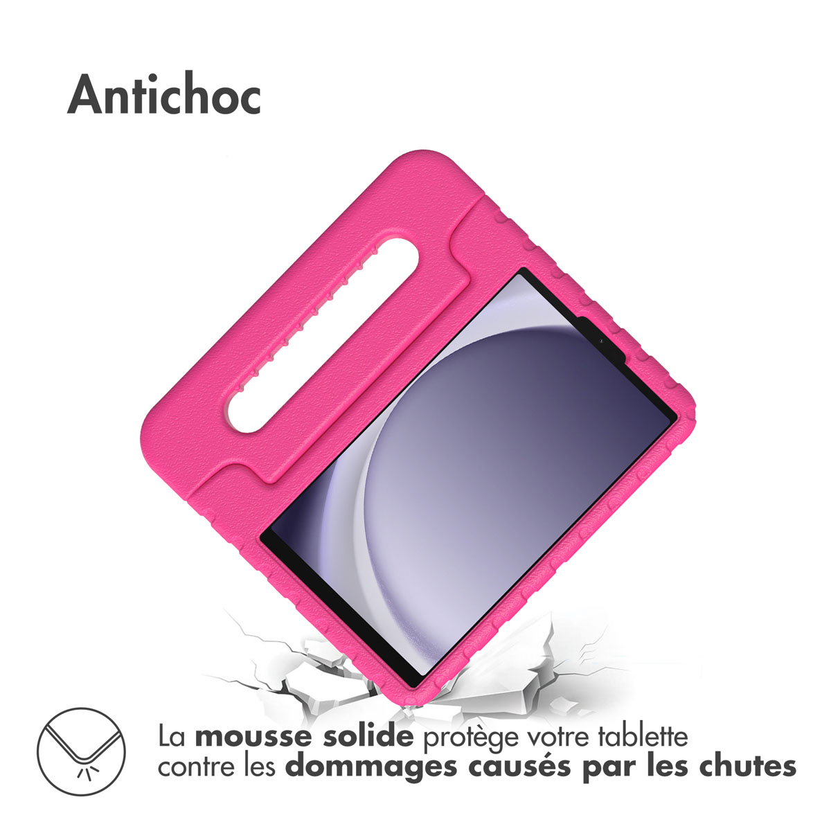 Accezz Kidsproof Backcover met handvat Samsung Galaxy Tab A11 / A9 8.7 inch - Roze - Afbeelding 5