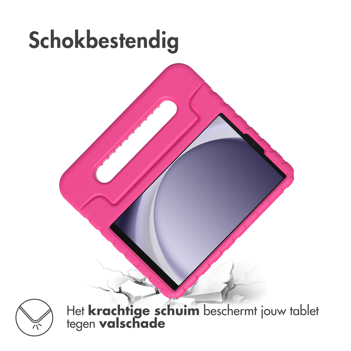 Accezz Kidsproof Backcover met handvat Samsung Galaxy Tab A11 / A9 8.7 inch - Roze - Afbeelding 6