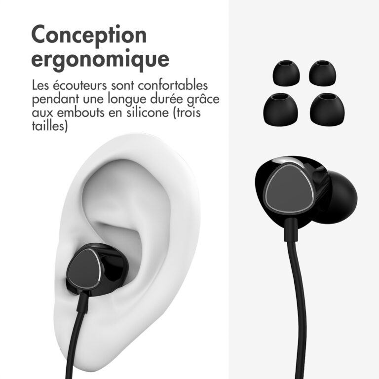 Accezz In-ear oordopjes - Bedrade oordopjes - AUX / 3,5 mm Jack aansluiting - Zwart - Afbeelding 5