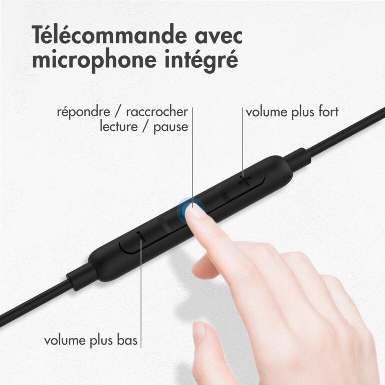 Accezz In-ear oordopjes - Bedrade oordopjes - AUX / 3,5 mm Jack aansluiting - Zwart - Afbeelding 4
