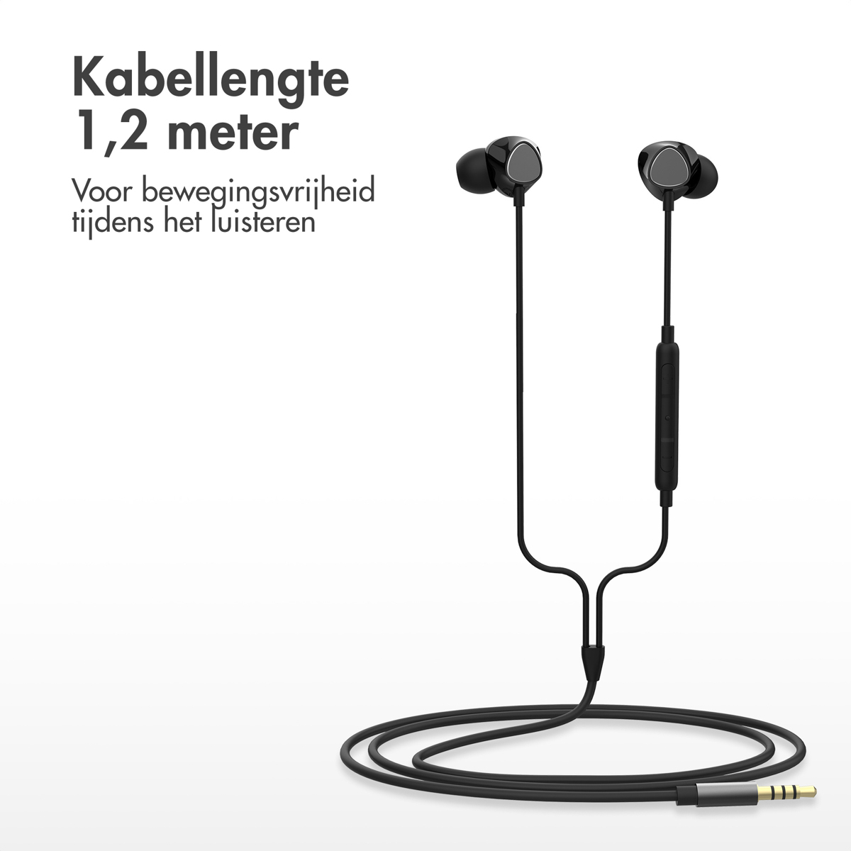 Accezz In-ear oordopjes - Bedrade oordopjes - AUX / 3,5 mm Jack aansluiting - Zwart - Afbeelding 10