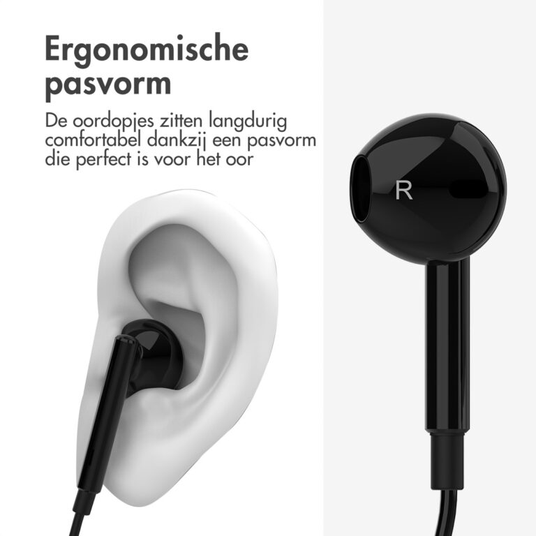 Accezz Oordopjes - Bedrade oordopjes - AUX / 3,5 mm Jack aansluiting - Zwart - Afbeelding 7