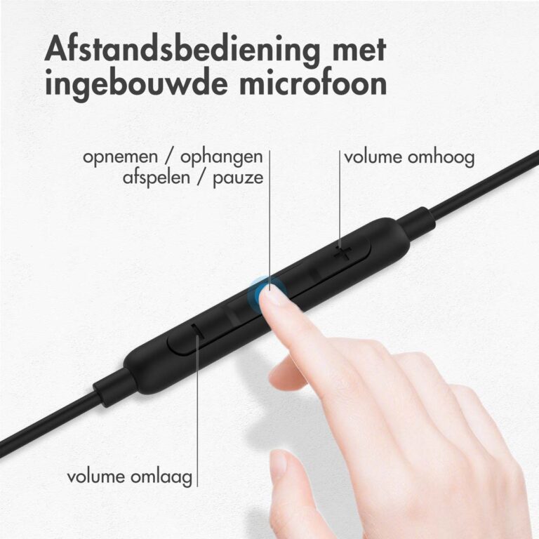 Accezz Oordopjes - Bedrade oordopjes - AUX / 3,5 mm Jack aansluiting - Zwart - Afbeelding 6