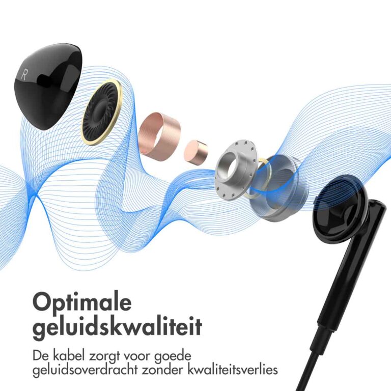 Accezz Oordopjes - Bedrade oordopjes - AUX / 3,5 mm Jack aansluiting - Zwart - Afbeelding 4
