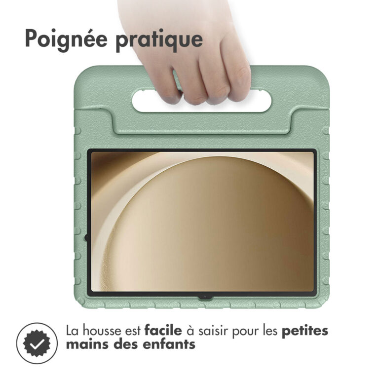Accezz Kidsproof Backcover met handvat Samsung Galaxy Tab A9 Plus - Olijfgroen - Afbeelding 8