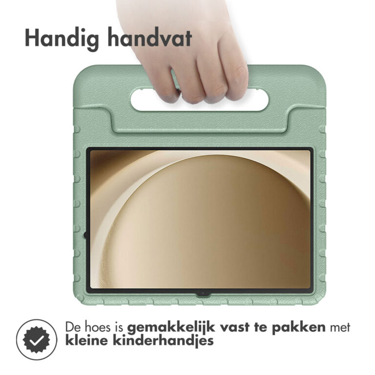 Accezz Kidsproof Backcover met handvat Samsung Galaxy Tab A9 Plus - Olijfgroen - Afbeelding 4