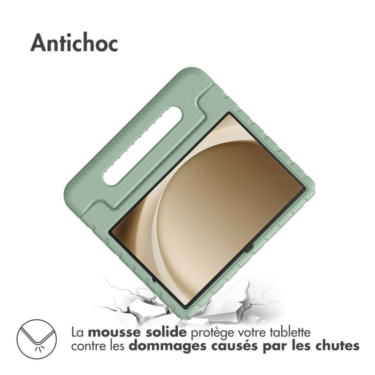 Accezz Kidsproof Backcover met handvat Samsung Galaxy Tab A9 Plus - Olijfgroen - Afbeelding 6