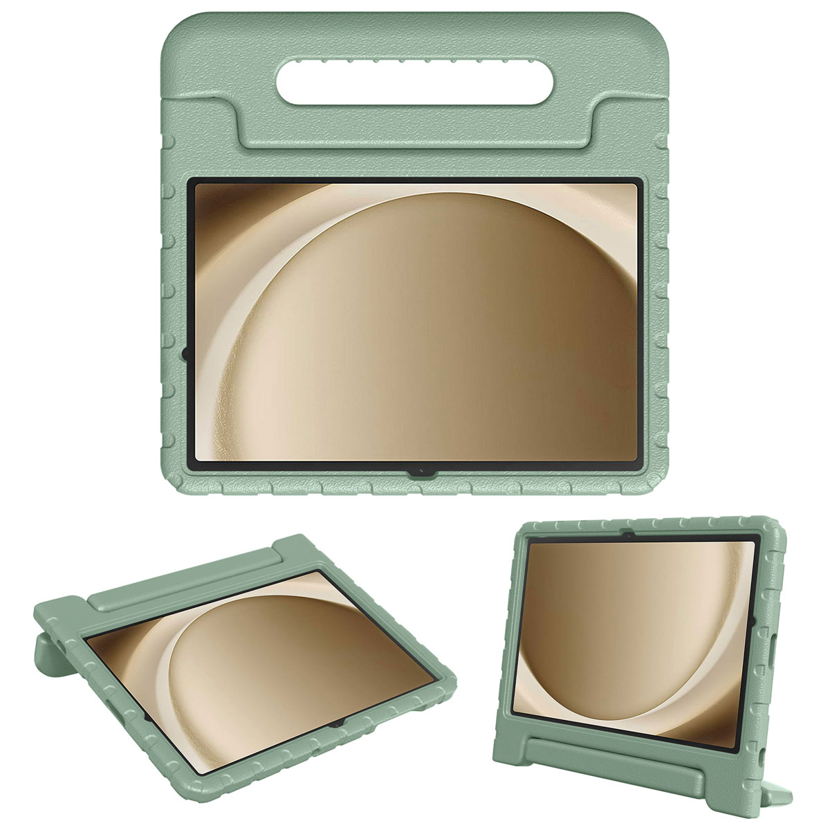 Accezz Kidsproof Backcover met handvat Samsung Galaxy Tab A11 Plus / A9 Plus - Olive Green