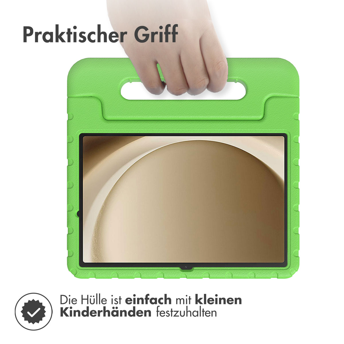 Accezz Kidsproof Backcover met handvat Samsung Galaxy Tab A11 Plus / A9 Plus - Groen - Afbeelding 7