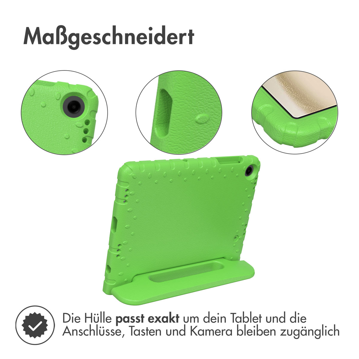 Accezz Kidsproof Backcover met handvat Samsung Galaxy Tab A11 Plus / A9 Plus - Groen - Afbeelding 10