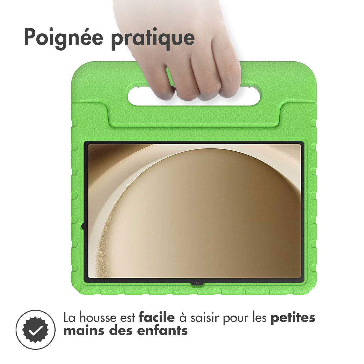 Accezz Kidsproof Backcover met handvat Samsung Galaxy Tab A11 Plus / A9 Plus - Groen - Afbeelding 8