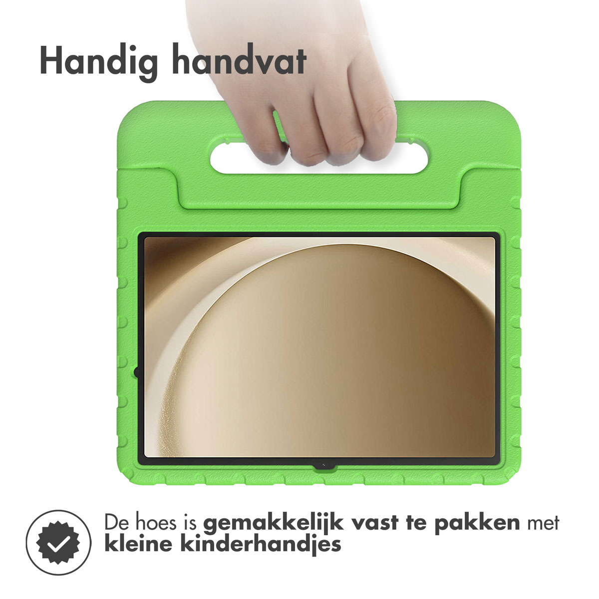 Accezz Kidsproof Backcover met handvat Samsung Galaxy Tab A11 Plus / A9 Plus - Groen - Afbeelding 9
