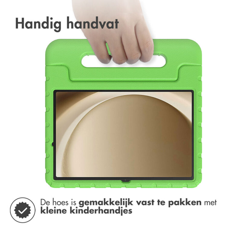 Accezz Kidsproof Backcover met handvat Samsung Galaxy Tab A9 Plus - Groen - Afbeelding 3