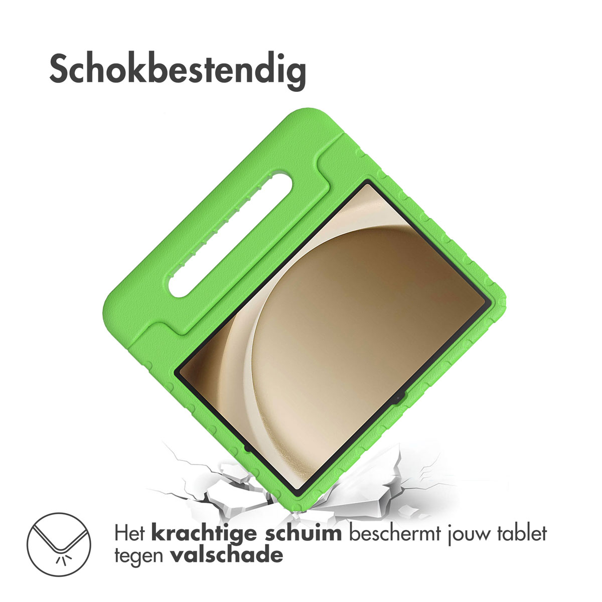 Accezz Kidsproof Backcover met handvat Samsung Galaxy Tab A11 Plus / A9 Plus - Groen - Afbeelding 6