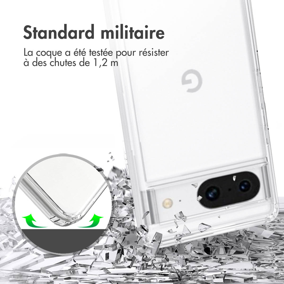 Accezz Xtreme Impact Backcover Google Pixel 8 - Transparant - Afbeelding 4