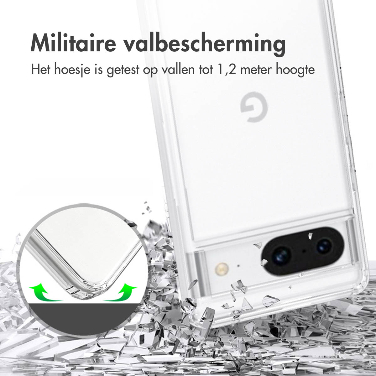 Accezz Xtreme Impact Backcover Google Pixel 8 - Transparant - Afbeelding 6