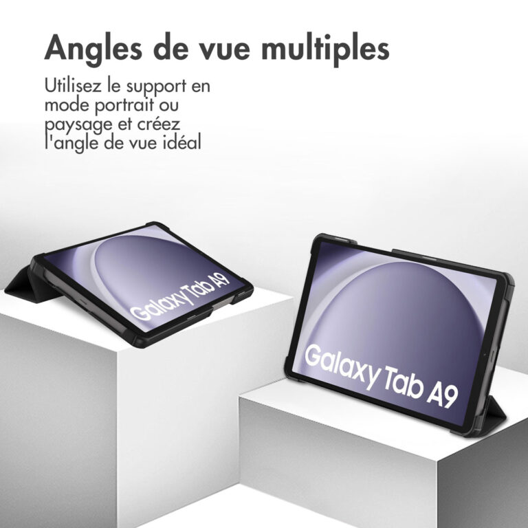 Accezz Trifold Bookcase Samsung Galaxy Tab A9 8.7 inch - Zwart - Afbeelding 5