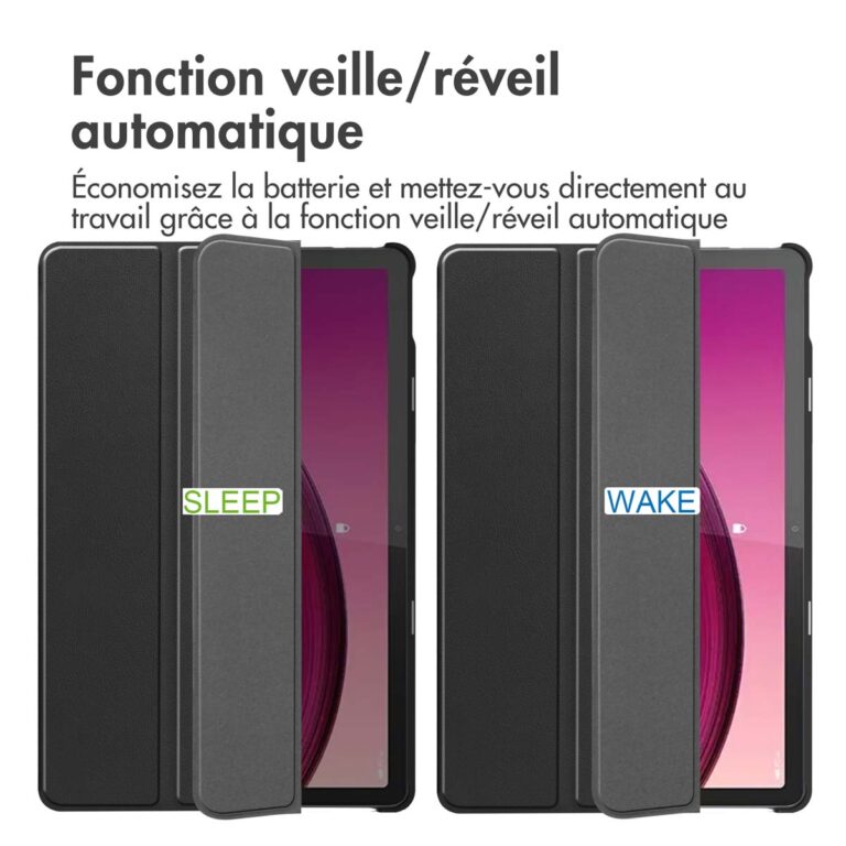 Accezz Trifold Bookcase Lenovo Tab M10 5G - Zwart - Afbeelding 7