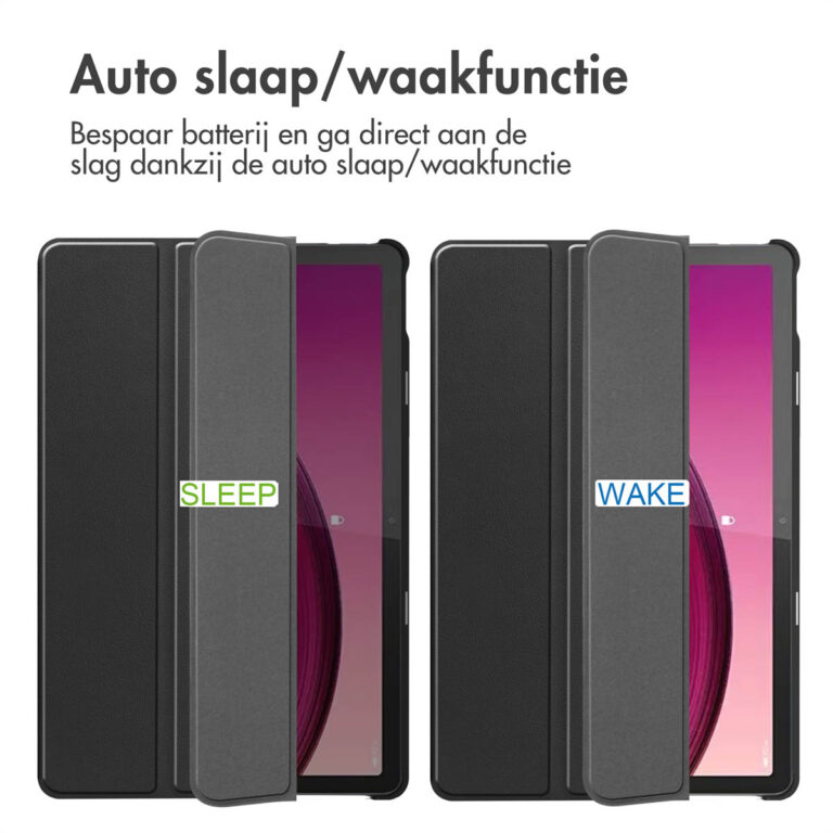 Accezz Trifold Bookcase Lenovo Tab M10 5G - Zwart - Afbeelding 3