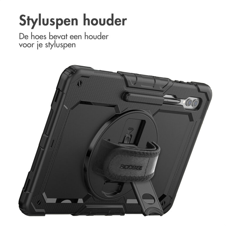 Accezz Rugged Backcover met schouderstrap Samsung Galaxy Tab S10 Ultra / Tab S9 Ultra 14.6 inch - Zwart - Afbeelding 8