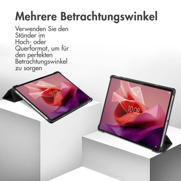 Accezz Trifold Bookcase Lenovo Tab P12 - Zwart - Afbeelding 10