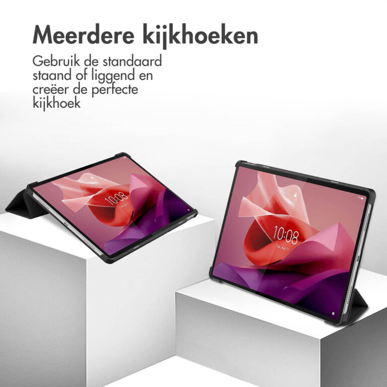 Accezz Trifold Bookcase Lenovo Tab P12 - Zwart - Afbeelding 2