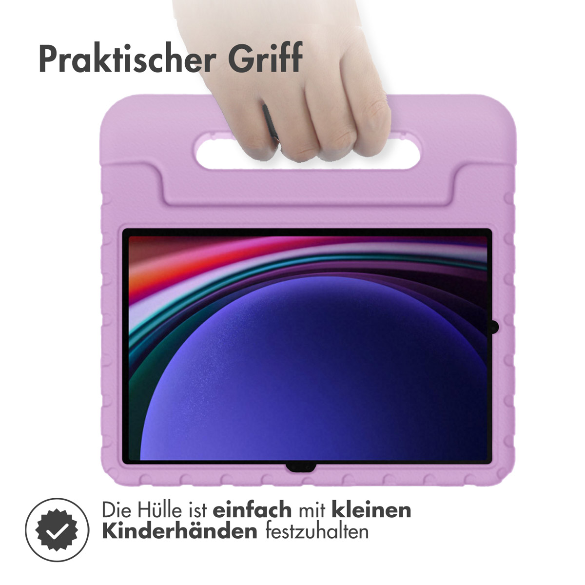 Accezz Kidsproof Backcover met handvat Samsung Galaxy Tab S11 / S9 11.0 inch / S10 Lite / S10 FE / S9 FE 10.9 inch - Lila - Afbeelding 7