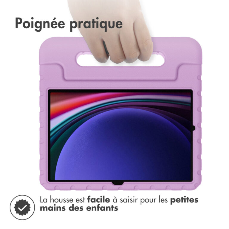 Accezz Kidsproof Backcover met handvat Samsung Galaxy Tab S9 11.0 inch / Tab S9 FE 10.9 inch / S10 FE - Lila - Afbeelding 8