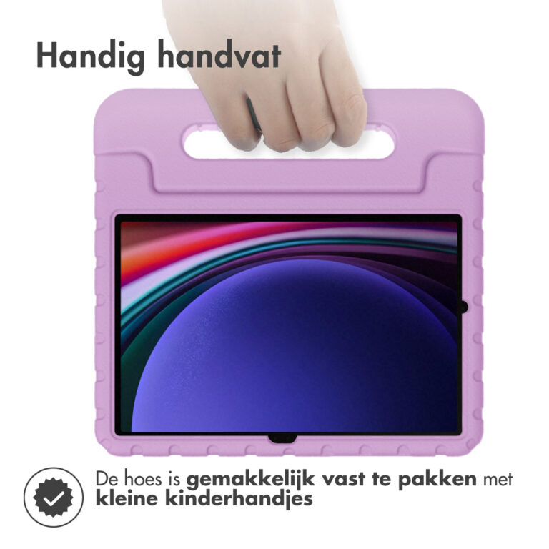 Accezz Kidsproof Backcover met handvat Samsung Galaxy Tab S9 11.0 inch / Tab S9 FE 10.9 inch / S10 FE - Lila - Afbeelding 4