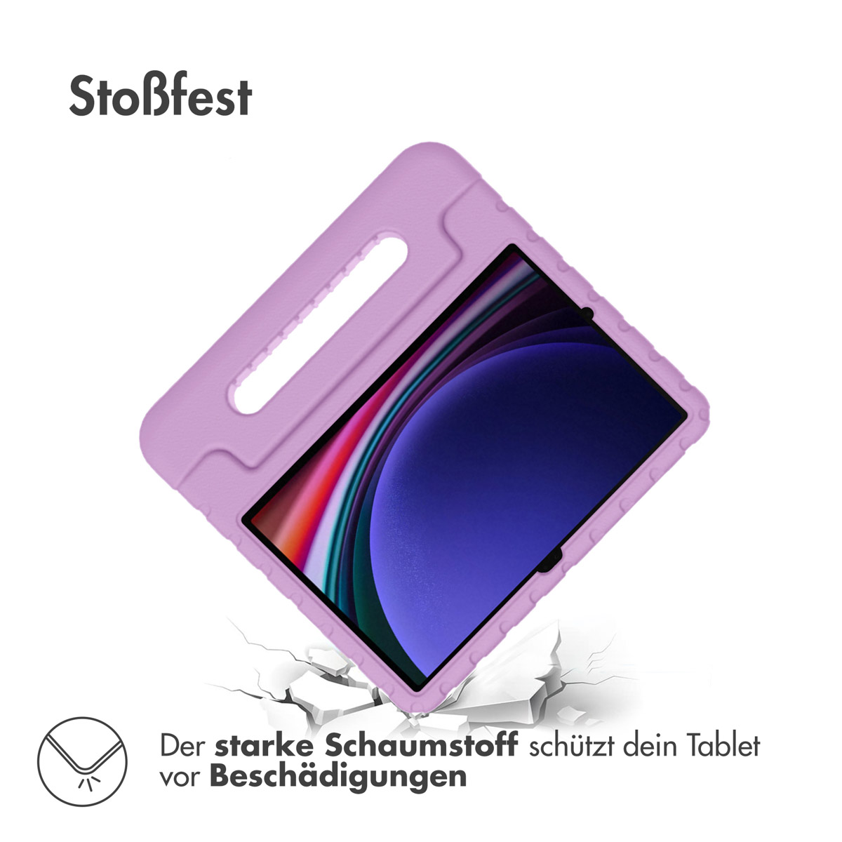 Accezz Kidsproof Backcover met handvat Samsung Galaxy Tab S11 / S9 11.0 inch / S10 Lite / S10 FE / S9 FE 10.9 inch - Lila - Afbeelding 4