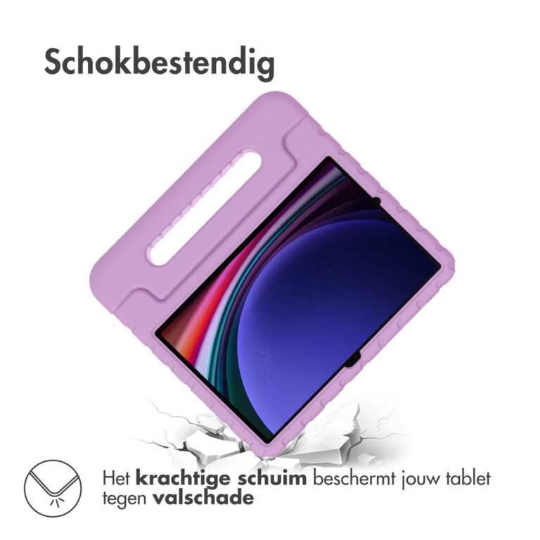 Accezz Kidsproof Backcover met handvat Samsung Galaxy Tab S9 11.0 inch / Tab S9 FE 10.9 inch / S10 FE - Lila - Afbeelding 2