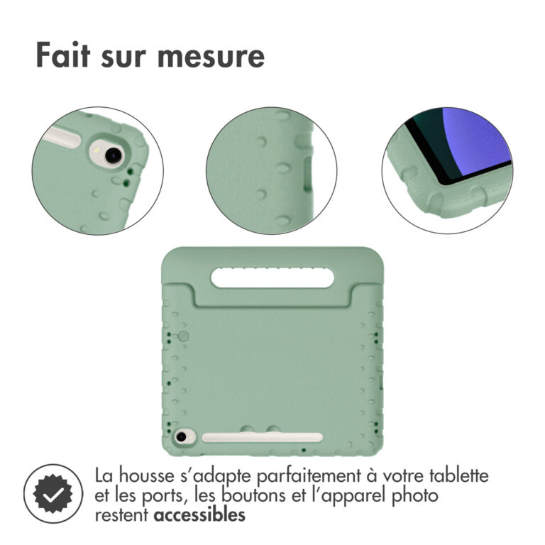 Accezz Kidsproof Backcover met handvat Samsung Galaxy Tab S9 11.0 inch / Tab S9 FE 10.9 inch / S10 FE - Olive Green - Afbeelding 7