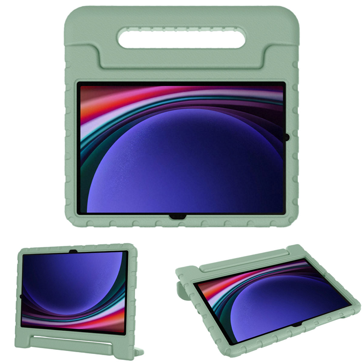 Accezz Kidsproof Backcover met handvat Samsung Galaxy Tab S11 / S9 11.0 inch / S10 Lite / S10 FE / S9 FE 10.9 inch - Olive Green - Afbeelding 9