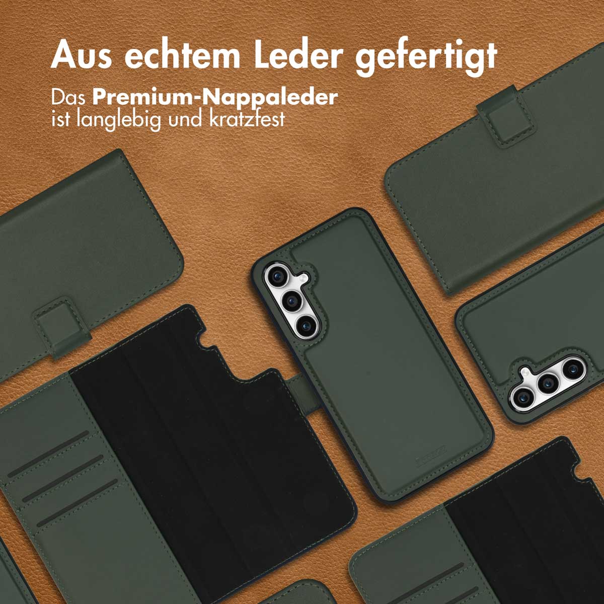 Accezz Premium Leather 2 in 1 Wallet Bookcase Samsung Galaxy S23 FE - Groen - Afbeelding 5