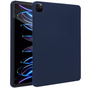 Accezz Liquid Silicone Backcover met penhouder Apple iPad Pro 12.9 (2022) / Pro 12.9 (2021) / Pro 12.9 (2020) - Donkerblauw