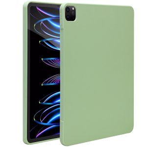 Accezz Liquid Silicone Backcover met penhouder Apple iPad Pro 12.9 (2022) / Pro 12.9 (2021) / Pro 12.9 (2020) - Lichtgroen