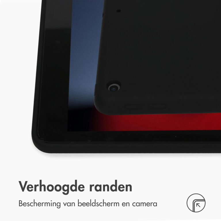 Accezz Liquid Silicone Backcover Apple iPad 9 (2021) 10.2 inch / iPad 8 (2020) 10.2 inch / iPad 7 (2019) 10.2 inch - Zwart - Afbeelding 5