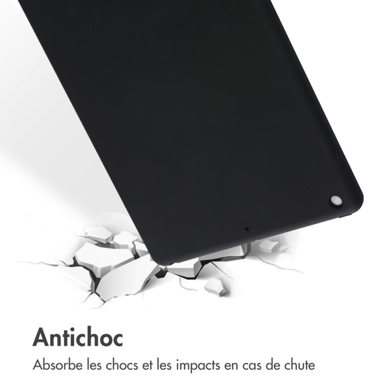 Accezz Liquid Silicone Backcover Apple iPad 9 (2021) 10.2 inch / iPad 8 (2020) 10.2 inch / iPad 7 (2019) 10.2 inch - Zwart - Afbeelding 9