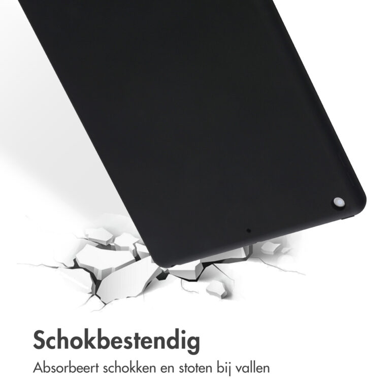 Accezz Liquid Silicone Backcover Apple iPad 9 (2021) 10.2 inch / iPad 8 (2020) 10.2 inch / iPad 7 (2019) 10.2 inch - Zwart - Afbeelding 3
